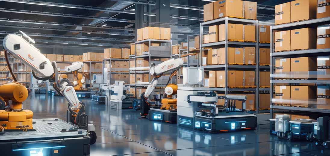 Robots Packaging Warehouse