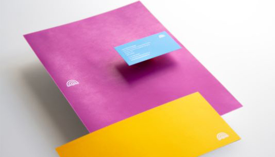 Linn Dara School compliment slips using Olin premium papers