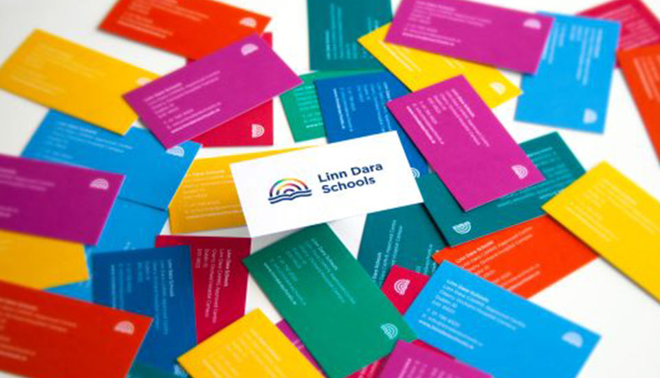Capiche Design created business cards using Olin creative papers