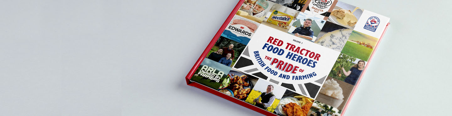 Red Tractor brands book printed on 100% recycled Nautilus
