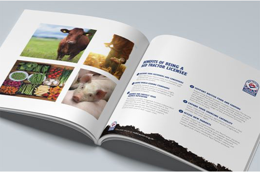Red tractor book using Nautilus 100% recycled paper
