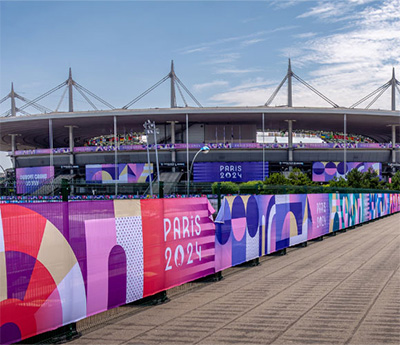 Le stade de France Olympic branding