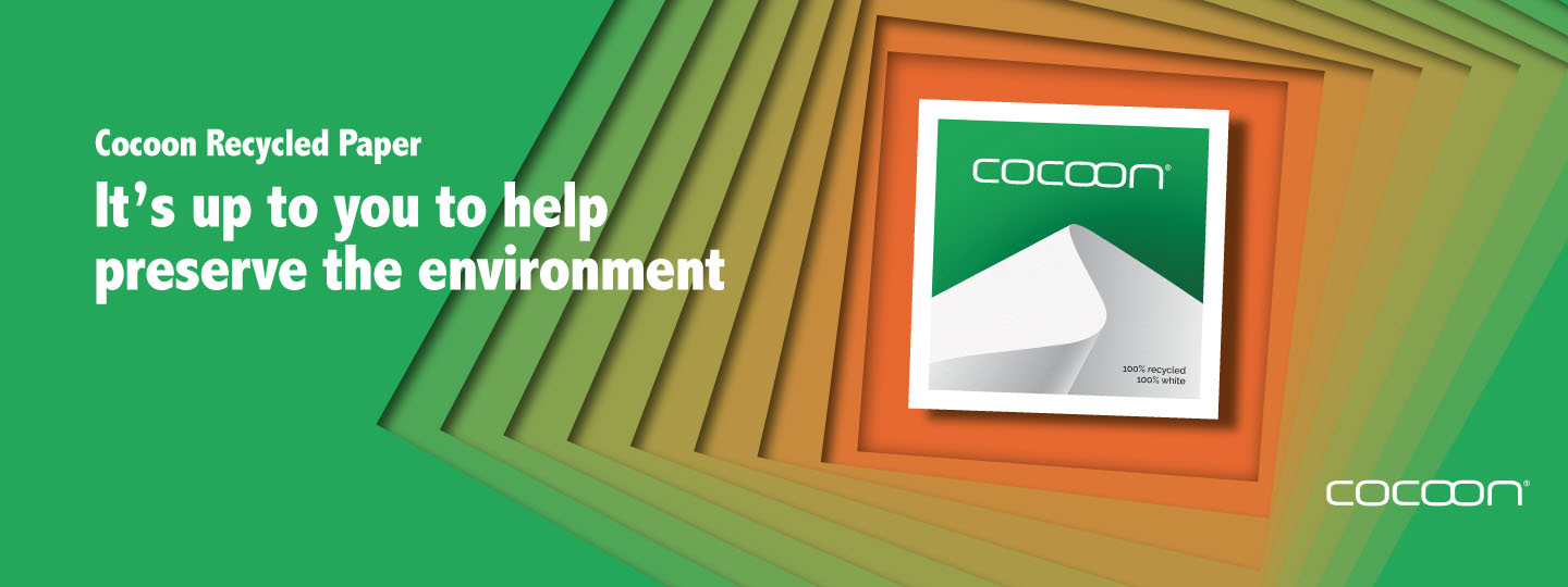 Cocoon paper product banner