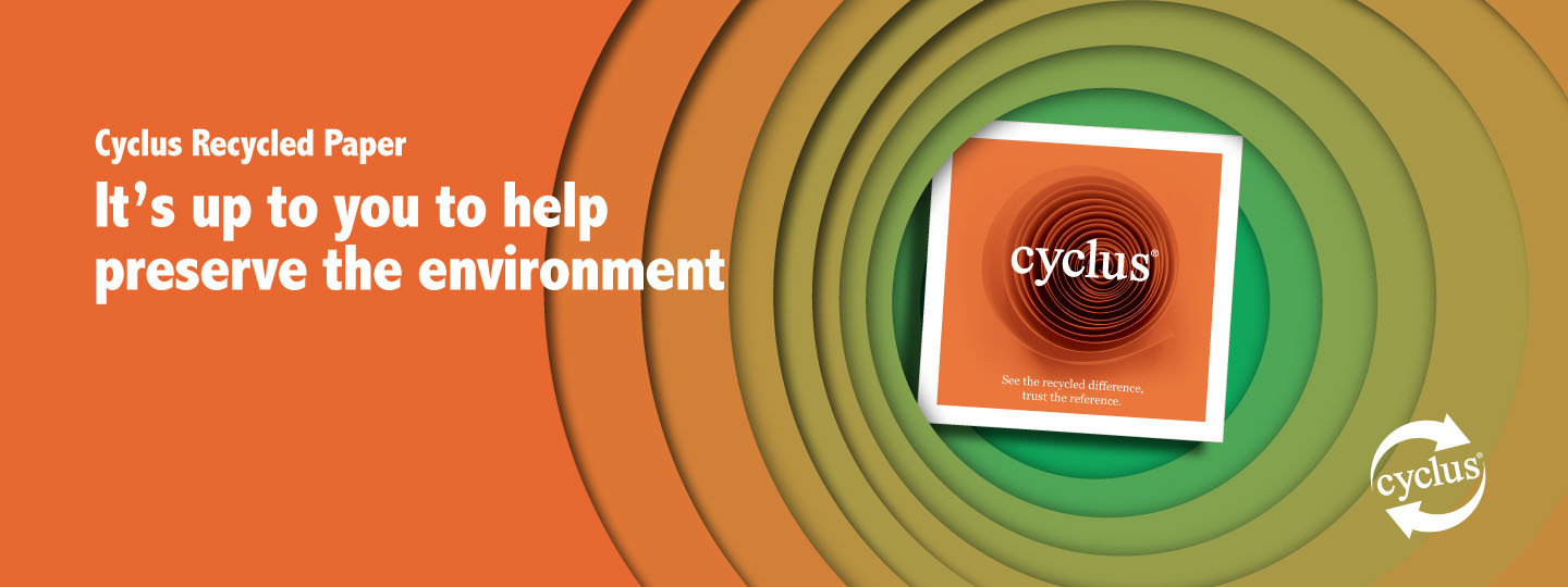Cyclus paper product banner