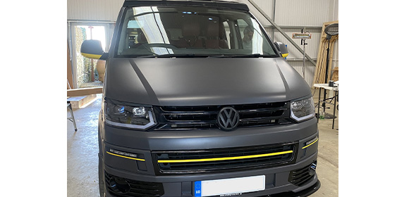 camper van in warehouse