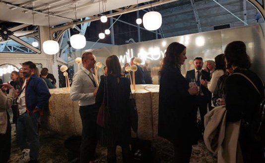 Visitors to the HIX 2022 Mush Room pop-up space