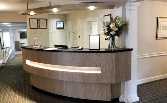 Hotel reception designed using Coala Interior Film