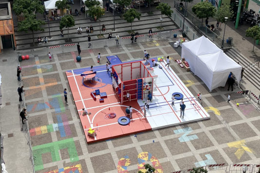 Pop Up Play area outdoors