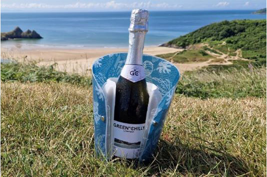 Sustainable bottle jacket designed from Priplak