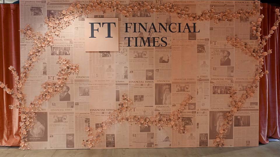 Financial times exhibition stand using Xanita