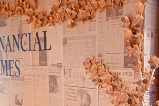Financial times exhibition stand using Xanita board