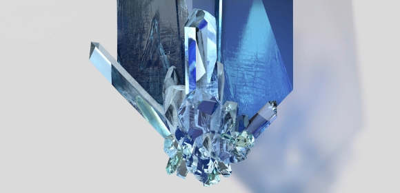 Munken image d'ambiance cristal bleu