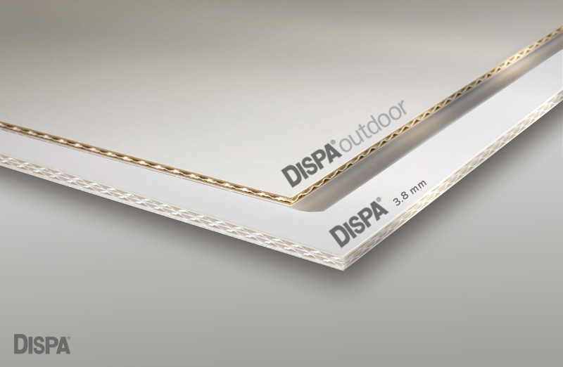 Panneaux papiers blancs Dispa et Dispa Outdoor avec noyau de papier gaufré