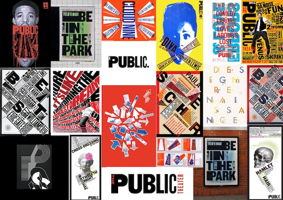 Exemple de travail étudié pour la designer Paula Scher