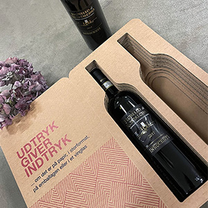 Coffret cadeau pour le vin en carton ondulé