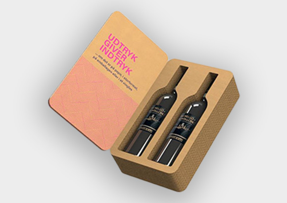 Coffret cadeau pour le vin en carton ondulé