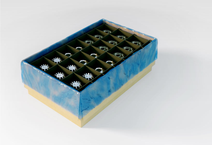 products protected inside a crate