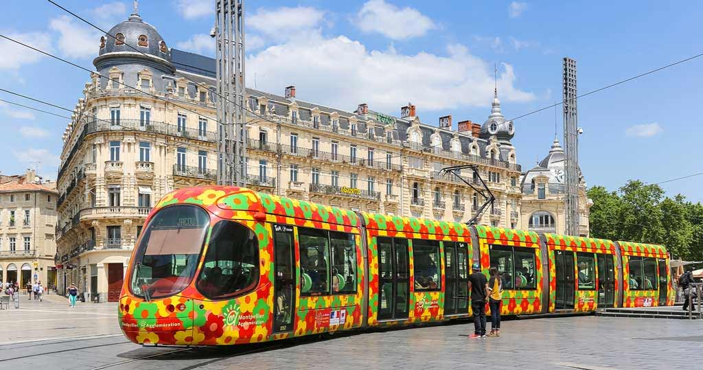 colored tram