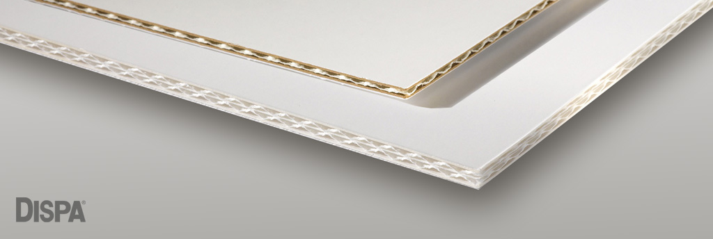 Panneaux papier blanc Dispa avec noyau de papier gaufré