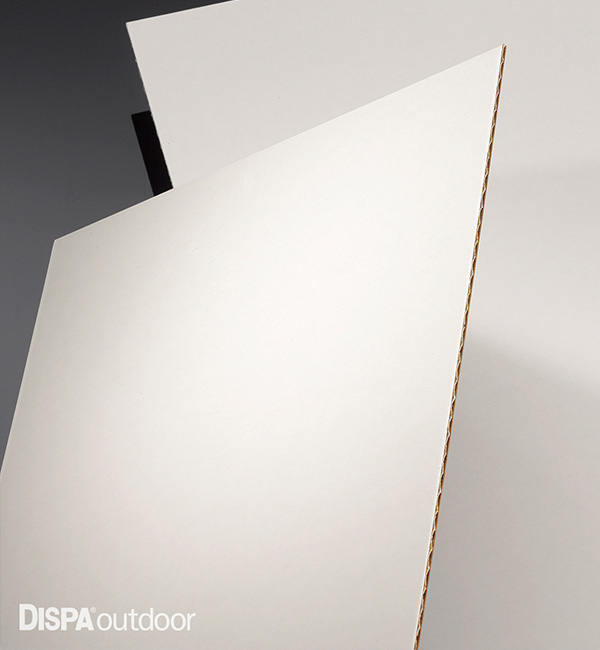 Panneaux papier blanc Dispa outdoor avec noyau de papier gaufré