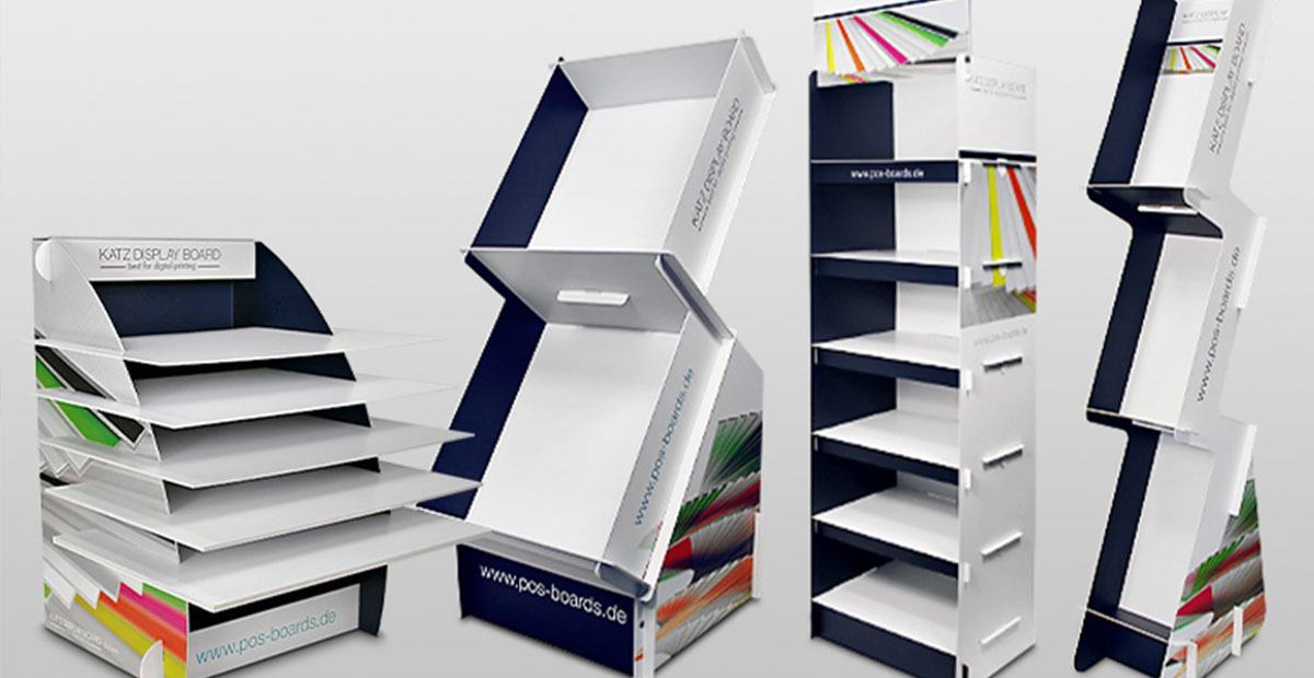 Présentoirs fabriqués à partir de des panneaux Katz Display Board