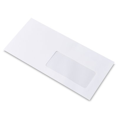 Enveloppe DL Conqueror Laid Brillant White 120 g/m² avec fenêtre 45 mm x 100 mm