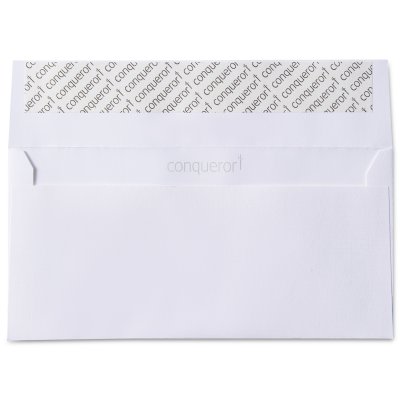 Enveloppe DL Conqueror Laid Brillant White 120 g/m² avec fenêtre 45 mm x 100 mm