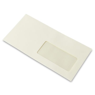 Enveloppe DL Conqueror Laid Cream 120 g/m² avec fenêtre 45 mm x 100 mm