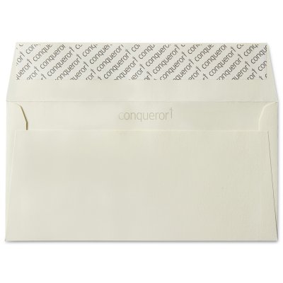 Enveloppe DL Conqueror Laid Cream 120 g/m² avec fenêtre 45 mm x 100 mm