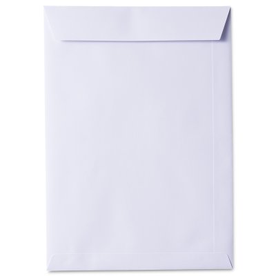 Pochette C4 229 x 324 mm Olin Design Regular pur blanc 120g/m2, patte droite Bande protégée, BoÃ®te de 250 pièces, FSC mix credit