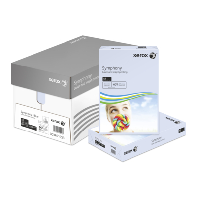 Papier Couleur A3 80g/m² Xerox Symphony Bleu pastel 003R91953