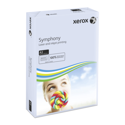 Papier Couleur A3 80g/m² Xerox Symphony Bleu pastel 003R91953