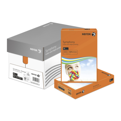 Papier Couleur A4 80g/m² Xerox Symphony Orange intense 003R93953