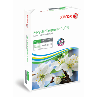 Xerox Recycled Supreme 100% 80gsm A4 ream left