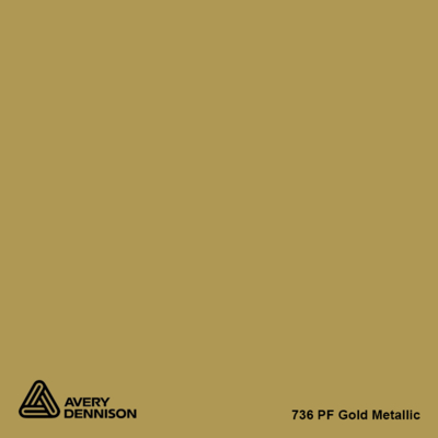 Avery 700 brillant 736 gold metallic adhésif permanent 1230 mm x 50 m(736/1.23)