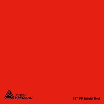 Avery 700 brillant 737 bright red adhésif permanent 1230 mm x 50 m(737/1.23)