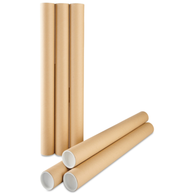 Tube rond - Carton brun - toube pour rouleaux- Protection d'affiche - Antalis