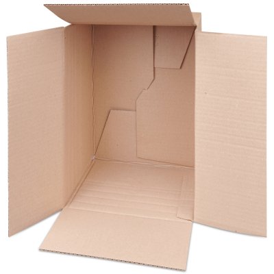 Caisse à fond automatique à hauteur variable - Vue du dessus- Montage facile - Caisse carton - Boite carton - Emballage - Expedition - Antalis
