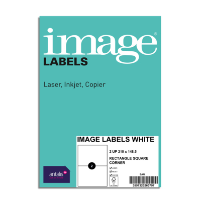 Etiquettes Laser - Coins droits - etiquette Image- Etiquette Blanche format A4 - Antalis