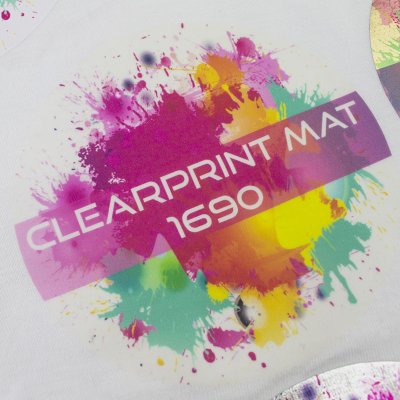 Clearprint Mat- Film imprimable transparent -mat - polyurethane -transfert a chaud sur textiles clairs -Chemica- Antalis