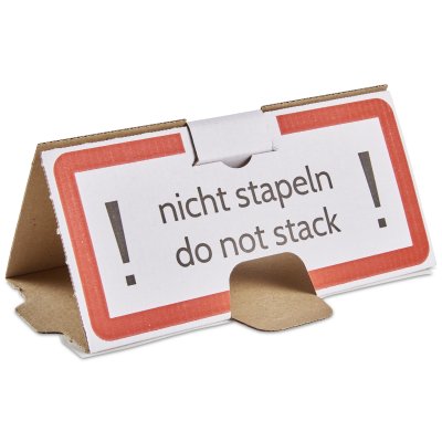 Cone anti gerbage Master'in Performance; Panneau en carton de signalisation ; Protection des palettes ne devant pas être superposees; Antalis