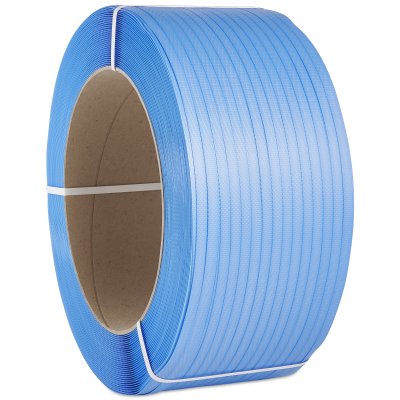 Feuillard machine polypropylène bleu 550µ 8 mm x 4000 m