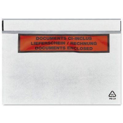 Pochette Porte;Document imprimee ;Master'in Access; Pochette transparente adhesive d'expedition ;Antalis