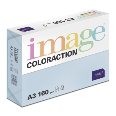 Papier Couleur Iceberg/Bleu Ciel A3 160 g/m² Image Coloraction