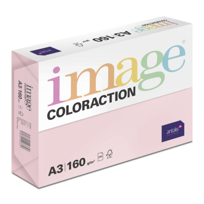 Papier Couleur Tropic/Rose Clair 160 g/m² A3 Image Coloraction