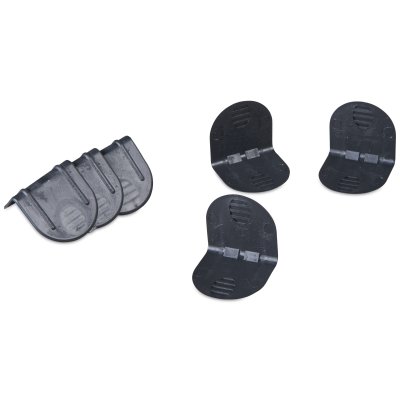 Coins parafeuillard avec picot Noir 40 mm x 40 mm