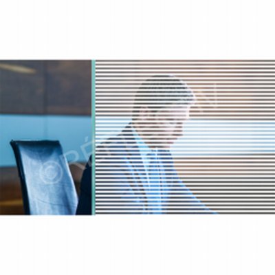 Photo produit Film Blanc Motif bandes 4 mm PET (INT244)