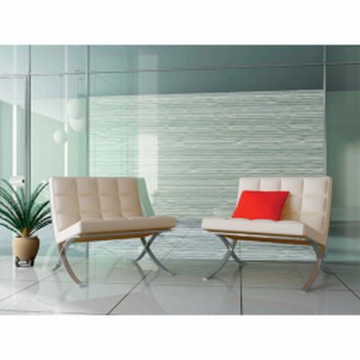 Photo produit Film Blanc Motif lignes courbes PET (INT500)