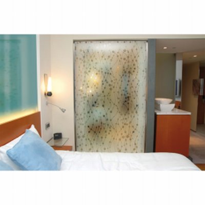 Photo produit Film Dépoli Motif courbes et cercles PET (INT540)