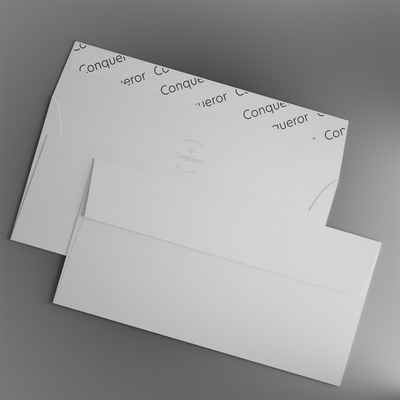 Enveloppe DL Conqueror Connoisseur Wove Soft White Boîte de 250 pièces